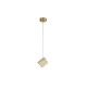 Searchlight-33640SB - Cuboid - Satin Brass LED Pendant with Clear Cubes