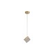 Searchlight-33640SB - Cuboid - Satin Brass LED Pendant with Clear Cubes