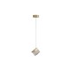 Searchlight-33640SB - Cuboid - Satin Brass LED Pendant with Clear Cubes