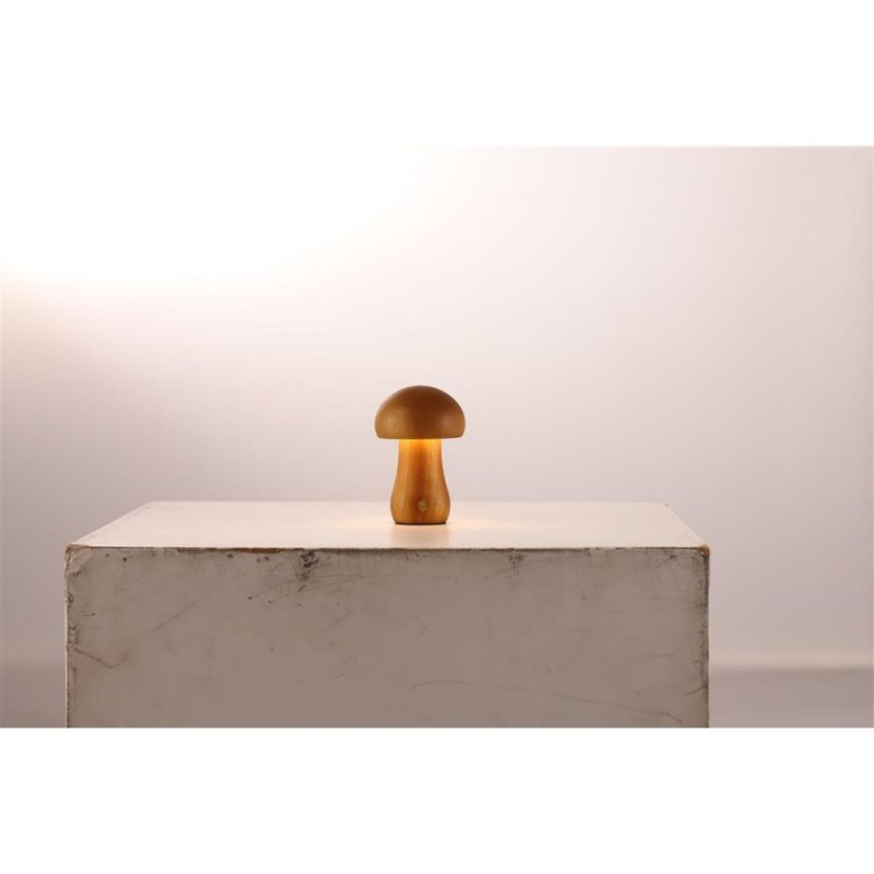 Searchlight-34125NA - Asher - Set of 3 Rechargeable Wooden Table Lamps