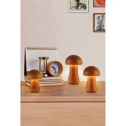 Asher - Set of 3 Rechargeable Wooden Table Lamps