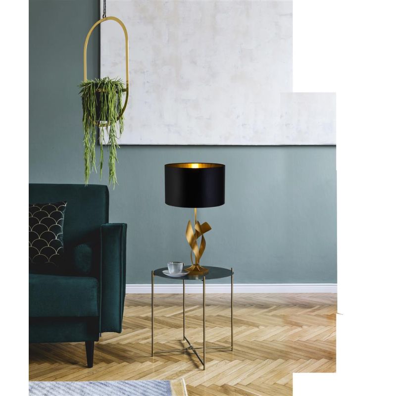 Searchlight-35102GO - Breeze - Black & Gold Table Lamp