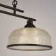 Searchlight-3592-2BK - Highworth - Matt Black 2 Light over Island Fitting with Textured Clear Glasses