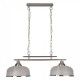 Searchlight-3592-2SS - Bistro II - Textured Clear Glass & Satin Silver 2 Light over Island Fitting