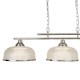 Searchlight-3593-3SS - Bistro II - Textured Clear Glass & Satin Silver 3 Light over Island Fitting