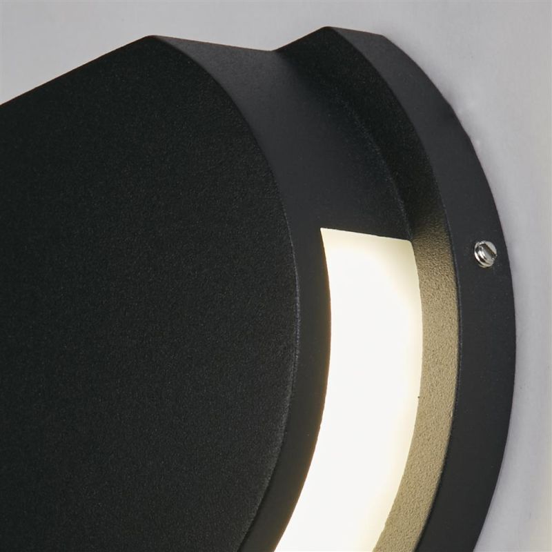 Searchlight-36110BK - Chiswick - Black LED Wall Lamp with White Diffuser IP44