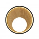 Curio - Wooden & Black LED Wall Lamp