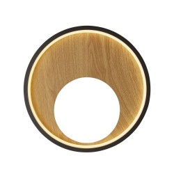 Curio - Wooden & Black LED Wall Lamp