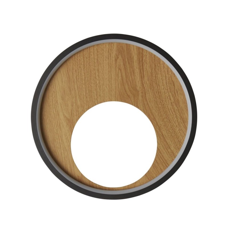 Searchlight-36303-1BK - Curio - Wooden & Black LED Wall Lamp