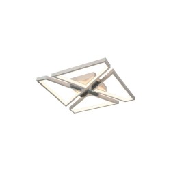 Quatro - Satin Silver LED Flush