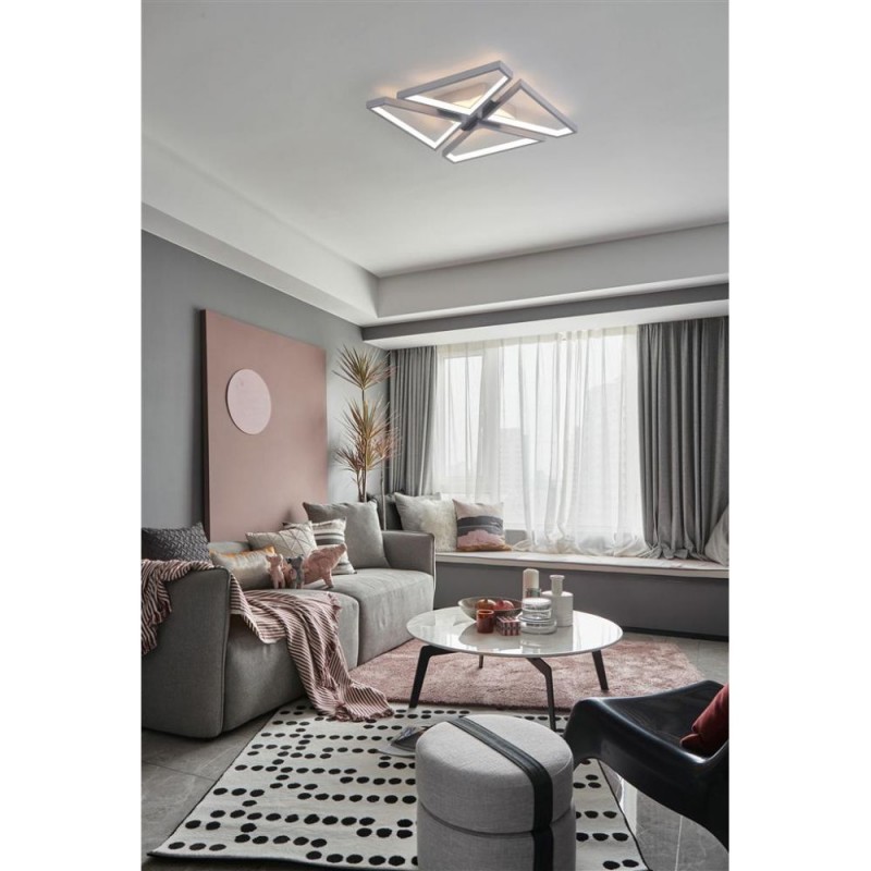 Searchlight-36520SI - Quatro - Satin Silver LED Flush