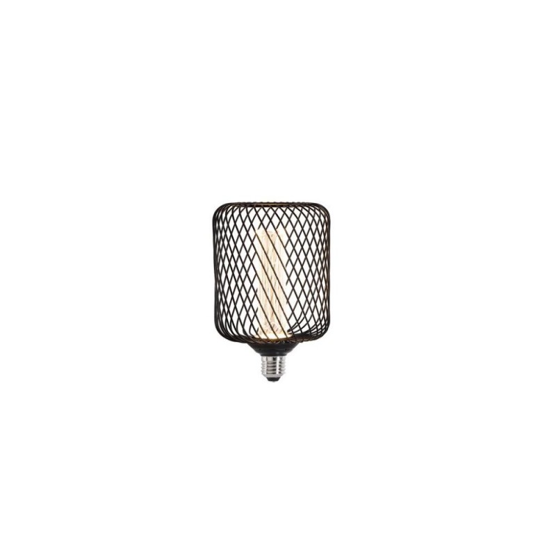 Searchlight-36605BK - Searchlight - E27 Dimmable Black Wire Mesh Drum Bulb 4.5W - 320 lm