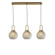 Searchlight-36632-3AC - Snowdrop - Frosted Glass & Antique Brass 3 Light over Island Fitting