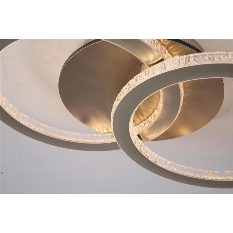 Searchlight-37122CP - Specs - Champagne 2 Light LED Flush with Crystal Rims