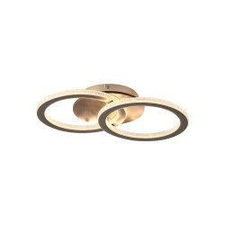 Specs - Champagne 2 Light LED Flush with Crystal Rims