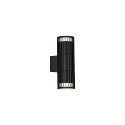 Detroit - Black Up & Down Wall Lamp IP44