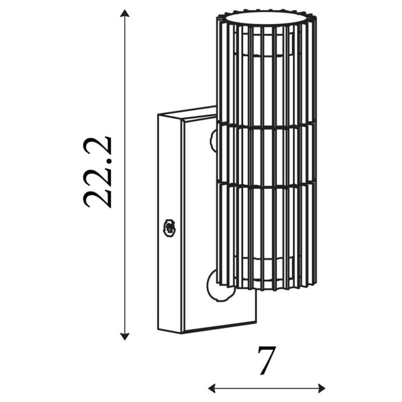 Searchlight-37739BK-PIR - Detroit - Black Up & Down PIR Wall Lamp IP44