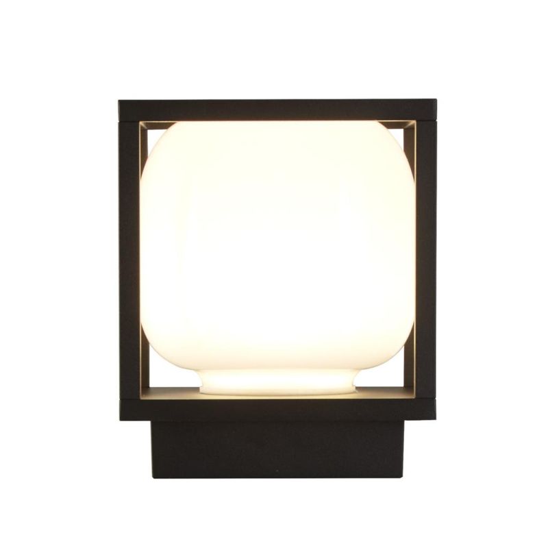 Searchlight-38141BK - Athens - Outdoor White & Black LED Wall/Ceiling Lamp