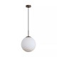 Searchlight-38191-1LT - Carrara - Latte Pendant with Marble Glass ∅ 25 cm