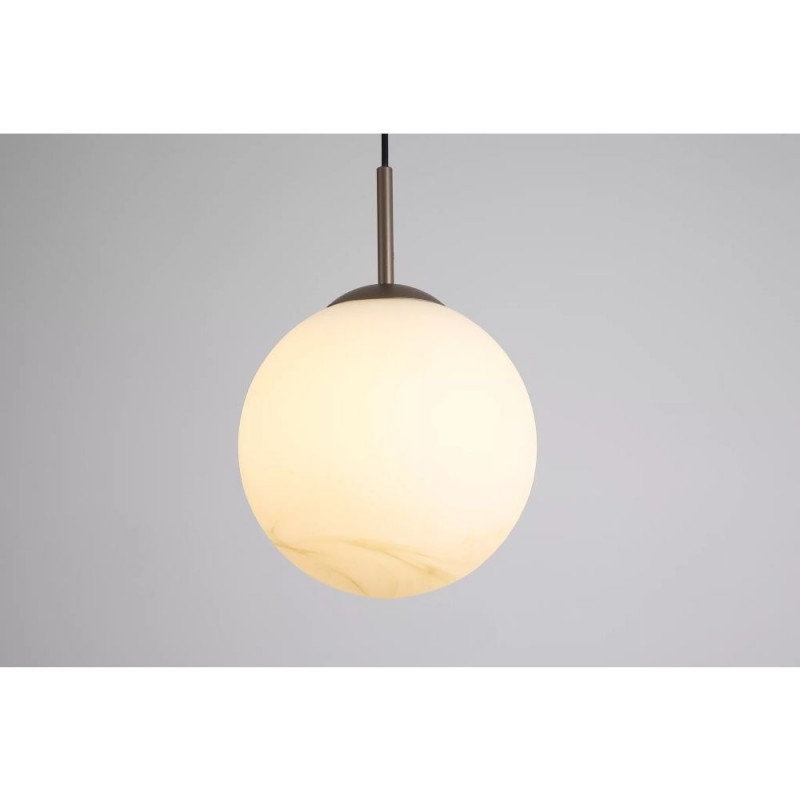 Searchlight-38191-1LT - Carrara - Latte Pendant with Marble Glass ∅ 25 cm