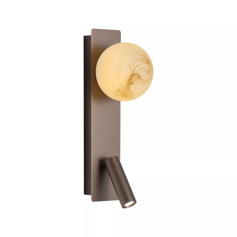 Searchlight-38191-2LT - Carrara - Latte Reading Wall Lamp with Marble Glass