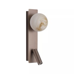 Carrara - Latte Reading Wall Lamp with Marble Glass