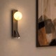 Searchlight-38191-2LT - Carrara - Latte Reading Wall Lamp with Marble Glass