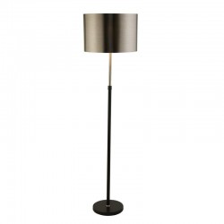 Rachel - Brushed Silver & Black Floor Lamp