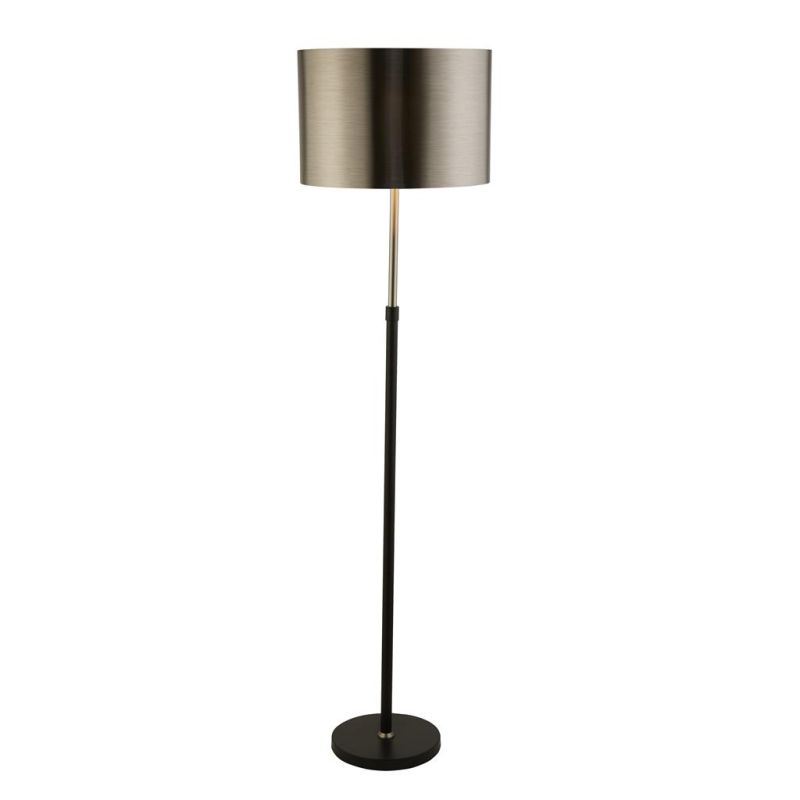 Searchlight-3879BK - Rachel - Brushed Silver & Black Floor Lamp