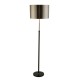 Searchlight-3879BK - Rachel - Brushed Silver & Black Floor Lamp