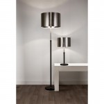 Rachel - Brushed Silver & Black Floor Lamp Rachel - Brushed Silver & Black Floor Lamp