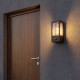 Searchlight-38810BK - Dubai - Black Lantern Wall Lamp with Sensor