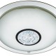 Searchlight-3883-41 - Portland - Mirrored LED Flush with White Glass & Crystal
