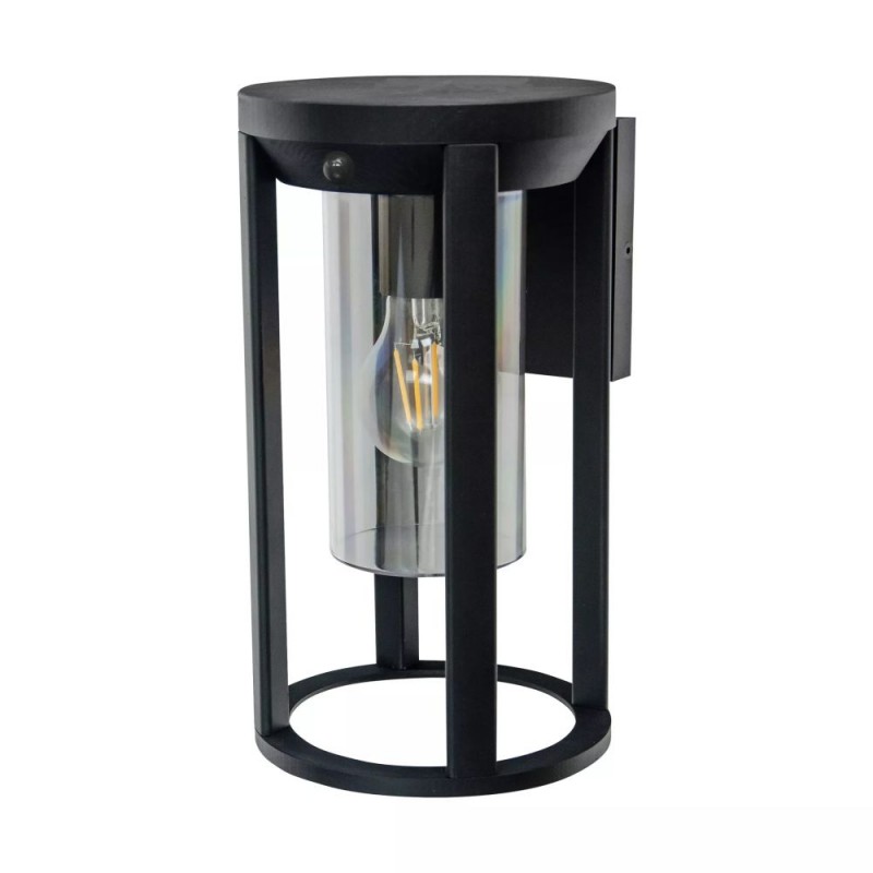 Searchlight-38830BK-PIR - Maldives - Black PIR Wall Lamp with Clear Diffuser