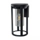 Searchlight-38830BK-PIR - Maldives - Black PIR Wall Lamp with Clear Diffuser