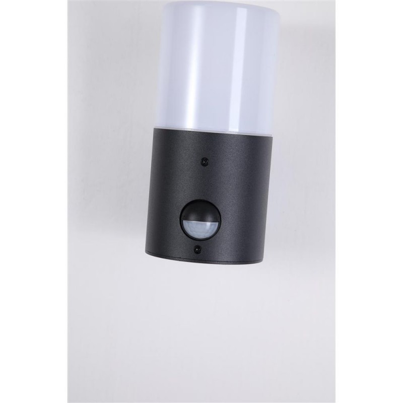 Searchlight-39220BK-PIR - Colorado - Black PIR Wall Lamp with White Diffuser