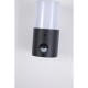 Searchlight-39220BK-PIR - Colorado - Black PIR Wall Lamp with White Diffuser