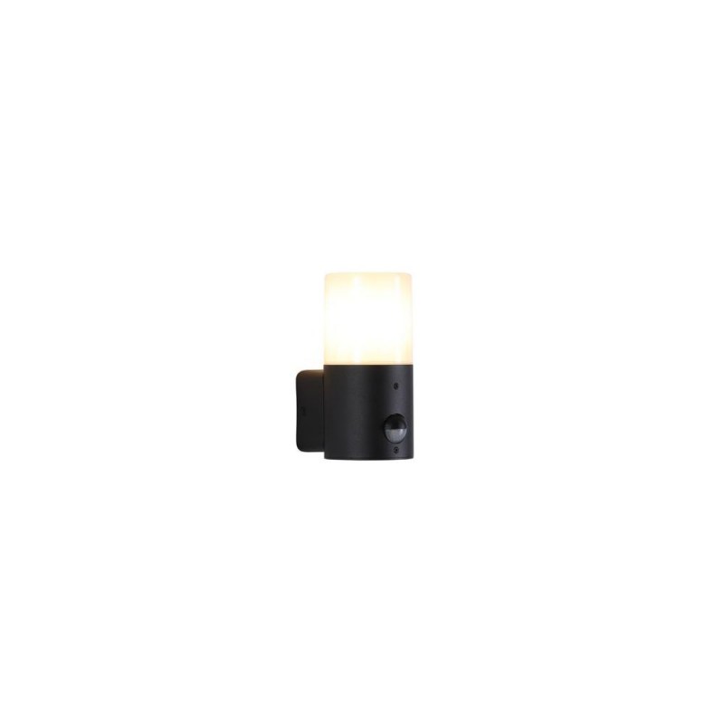 Searchlight-39220BK-PIR - Colorado - Black PIR Wall Lamp with White Diffuser