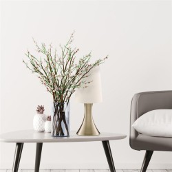 Touch - Antique Brass Touch Table Lamp with Cream Shade