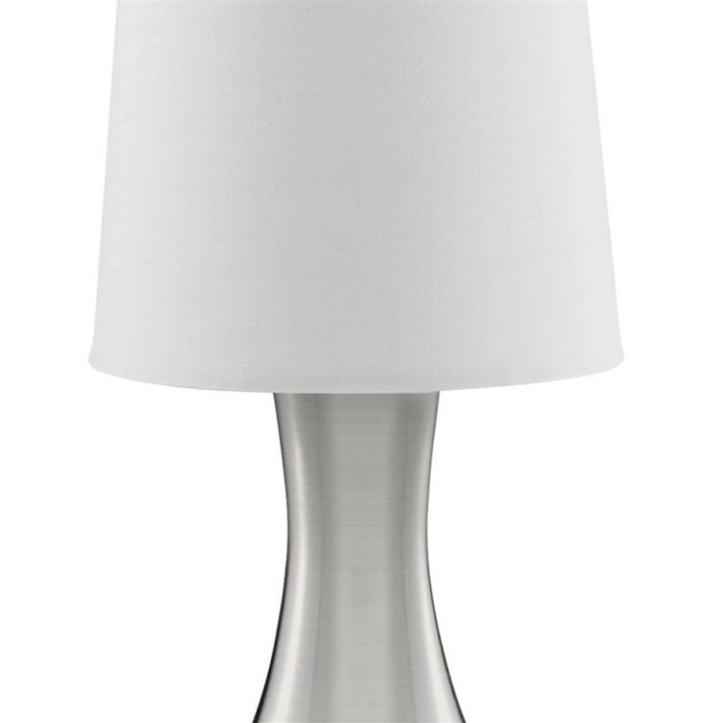 Searchlight-3922SS - Touch - Satin Silver Touch Table Lamp with White Shade