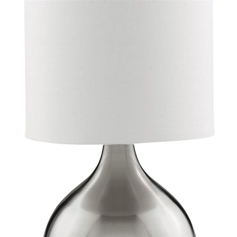 Searchlight-3923SS - Touch - White Shade & Satin Silver Touch Table Lamp