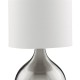 Searchlight-3923SS - Touch - White Shade & Satin Silver Touch Table Lamp