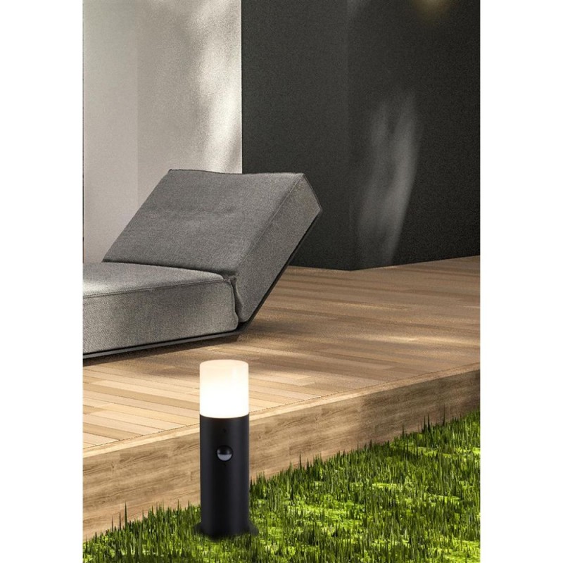 Searchlight-39240BK-300PIR - Colorado - Black PIR Bollard with White Diffuser