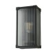 - Cincinnati - Matt Black Wall Lamp with Ribbed Glass IP44 Searchlight-39340BK - Cincinnati - Matt Black Wall Lamp with Ribbed Glass IP44