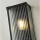 - Cincinnati - Matt Black Wall Lamp with Ribbed Glass IP44 Searchlight-39340BK - Cincinnati - Matt Black Wall Lamp with Ribbed Glass IP44