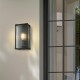 - Cincinnati - Matt Black Wall Lamp with Ribbed Glass IP44 Searchlight-39340BK - Cincinnati - Matt Black Wall Lamp with Ribbed Glass IP44