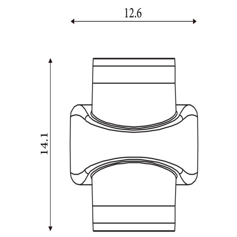 Searchlight-39390GO - Grip - Painted Gold LED Wall Lamp