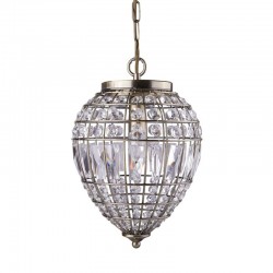 Pineapple - Crystal & Antique Brass Pendant