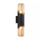 Searchlight-39940BK - Broadway - Black Up & Down Wall Lamp with Amber Diffuser