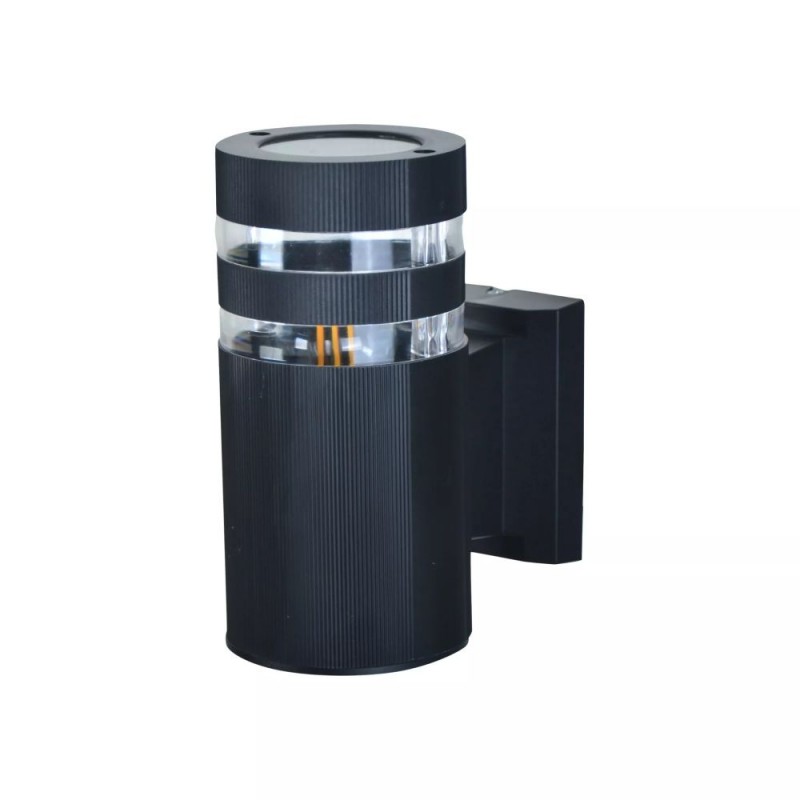 Searchlight-39960BK - Toluca - Black Wall Lamp with Clear Detailing